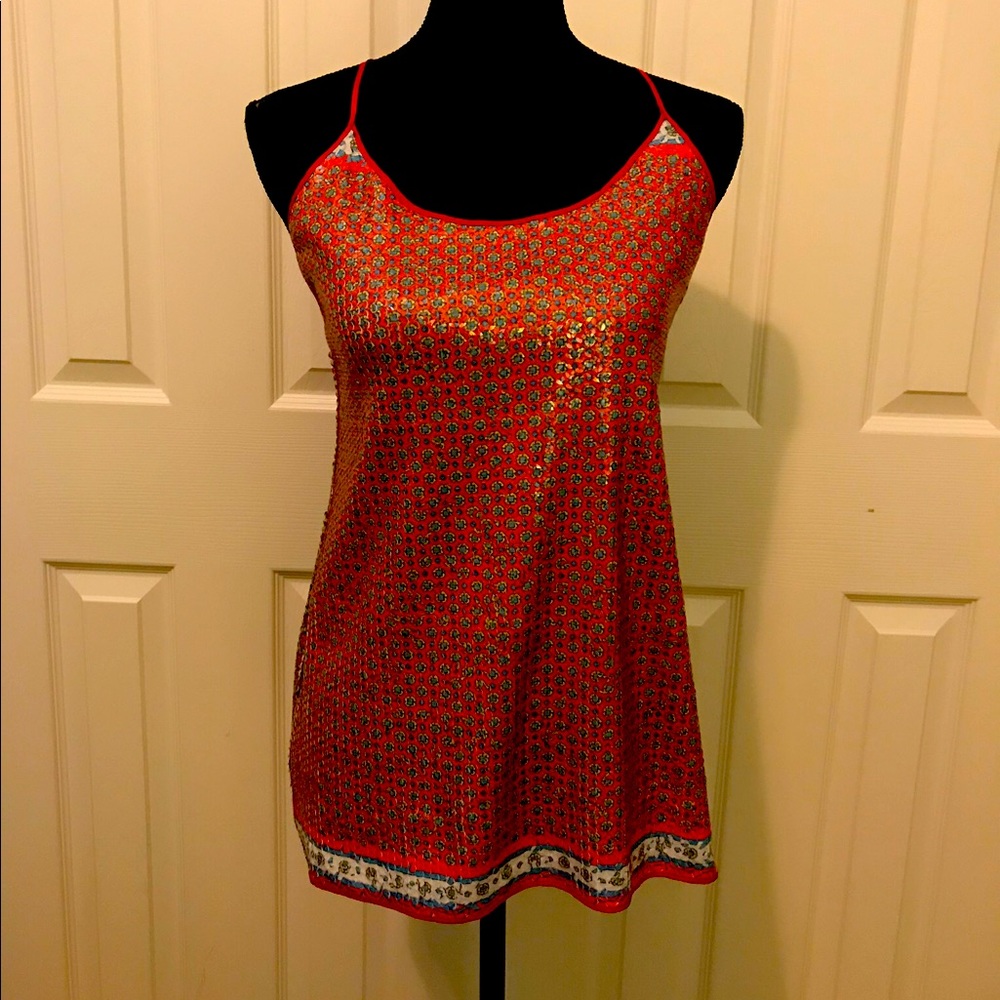 Clover Canyon red sequined tank